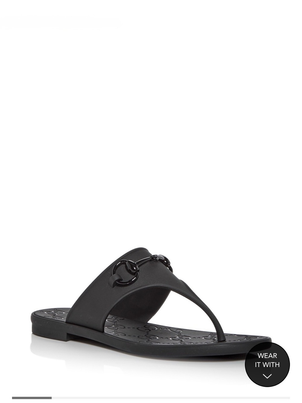 Gucci Rubber Thong Sandals (Horsebit)